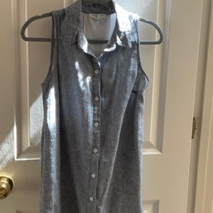 Beach Lunch Lounge Dress, blue and white stripes